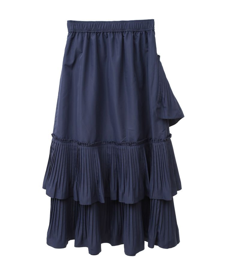 earth music&ecology「プリーツティアードスカート」|フレア|