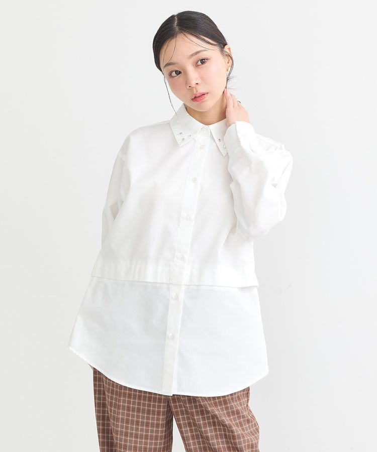 earth music&ecology「2wayレングスレギュラーカラーシャツ」|シャツ・ブラウス|