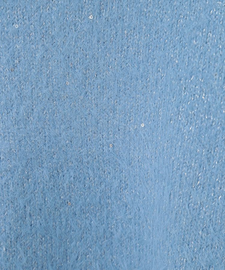 earth music&ecology「スパンコールシャギーVネックプルオーバー」|ニット・セーター|