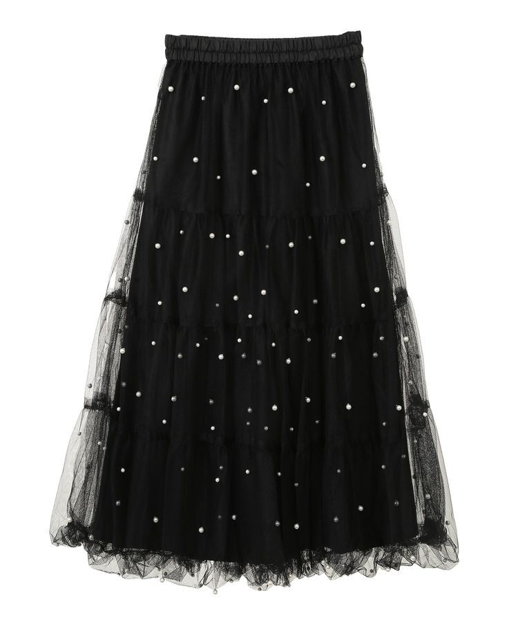earth music&ecology「チュールパールスカート」|フレア|