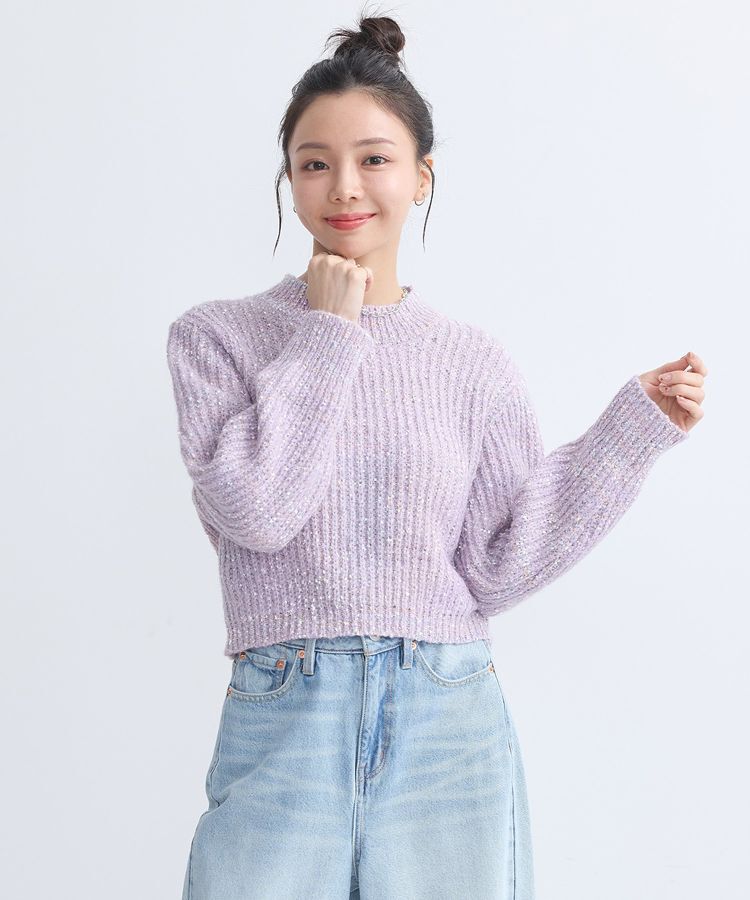 earth music&ecology「ブラッシュヤーンニットプルオーバー」|ニット・セーター|