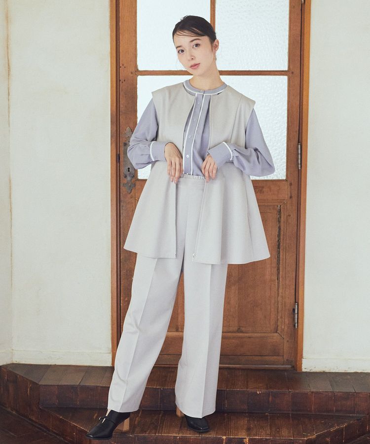 earth music&ecology「バイカラータックブラウス」|シャツ・ブラウス|