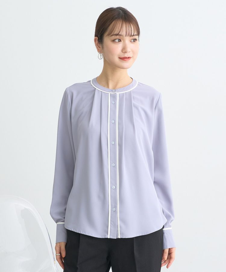 earth music&ecology「バイカラータックブラウス」|シャツ・ブラウス|