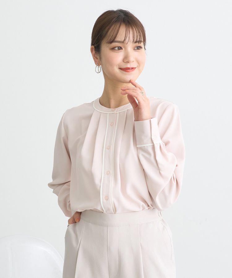 earth music&ecology「バイカラータックブラウス」|シャツ・ブラウス|