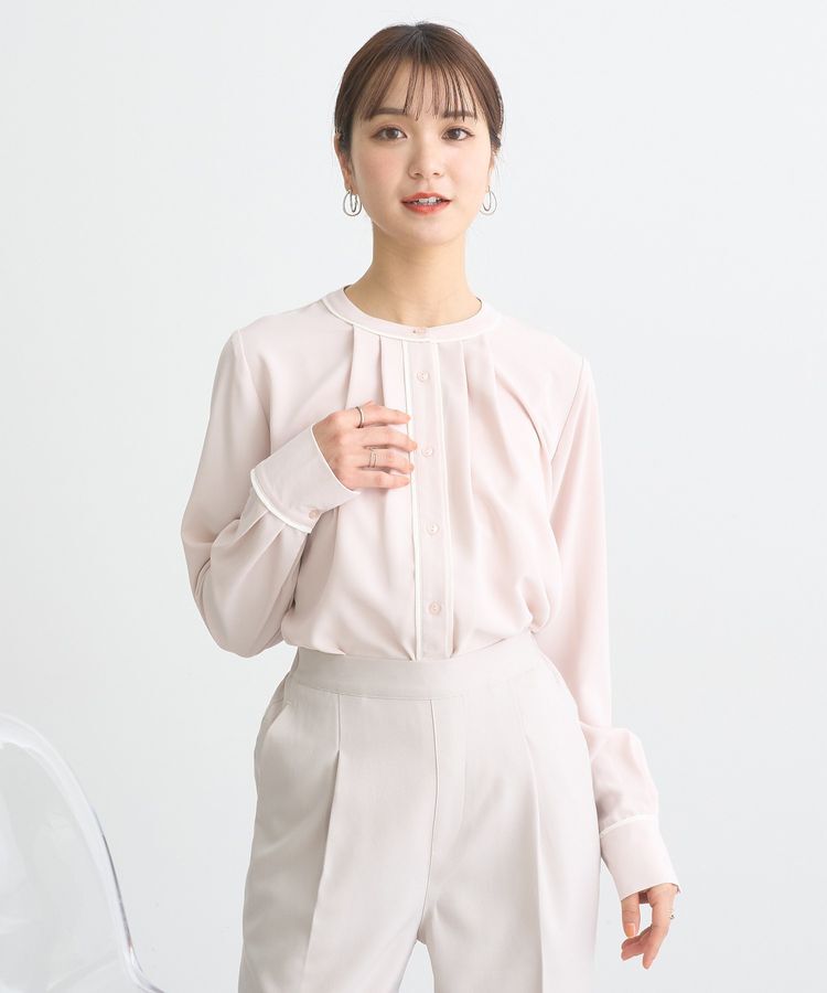 earth music&ecology「バイカラータックブラウス」|シャツ・ブラウス|