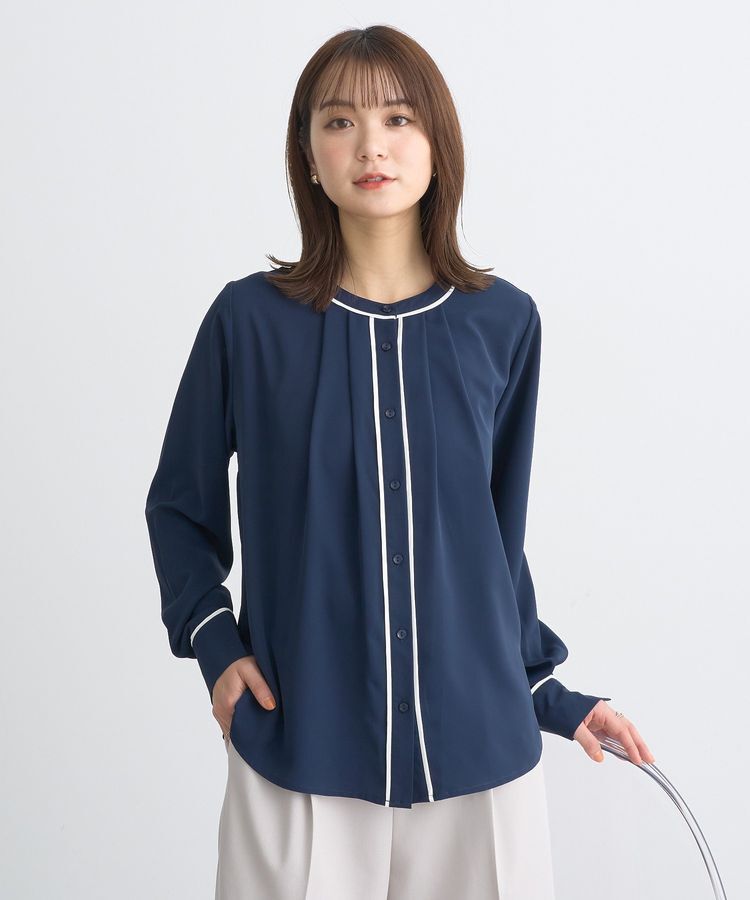 earth music&ecology「バイカラータックブラウス」|シャツ・ブラウス|