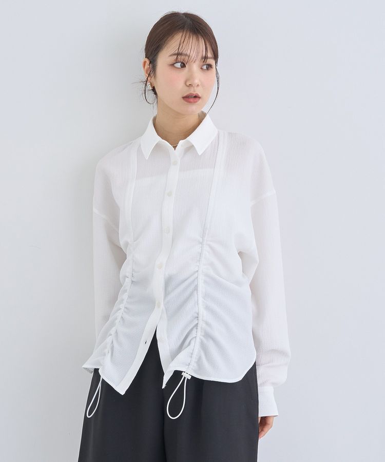 earth music&ecology「ドロストギャザーシャツ」|シャツ・ブラウス|