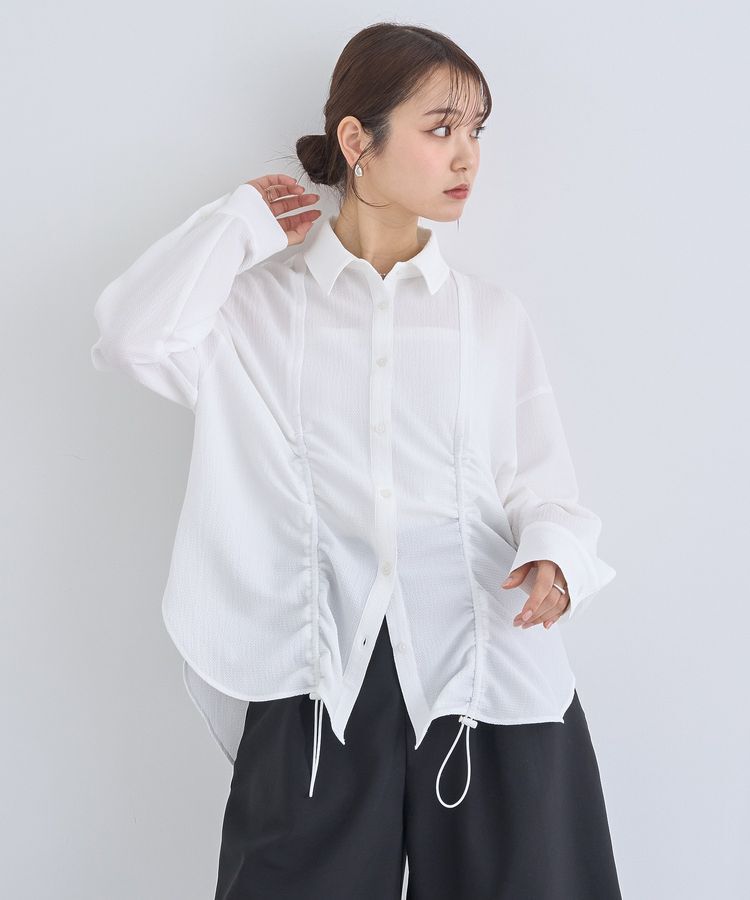 earth music&ecology「ドロストギャザーシャツ」|シャツ・ブラウス|