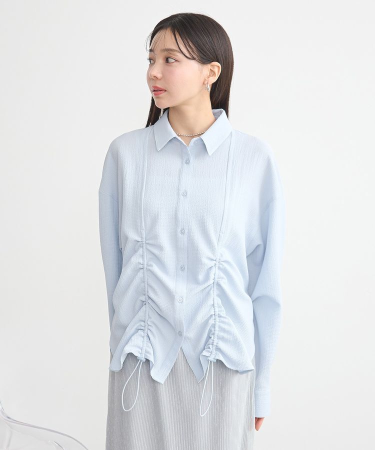 earth music&ecology「ドロストギャザーシャツ」|シャツ・ブラウス|