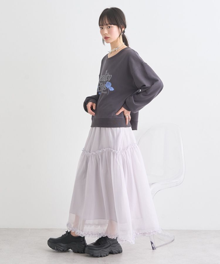 earth music&ecology「ローズ&times;ロゴグラフィックスウェット」|スウェット・ジャージ|