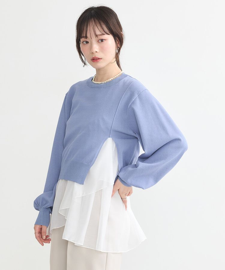 earth music&ecology「SET2点サイドスリットニット＋フレアタンク」|ニット・セーター|