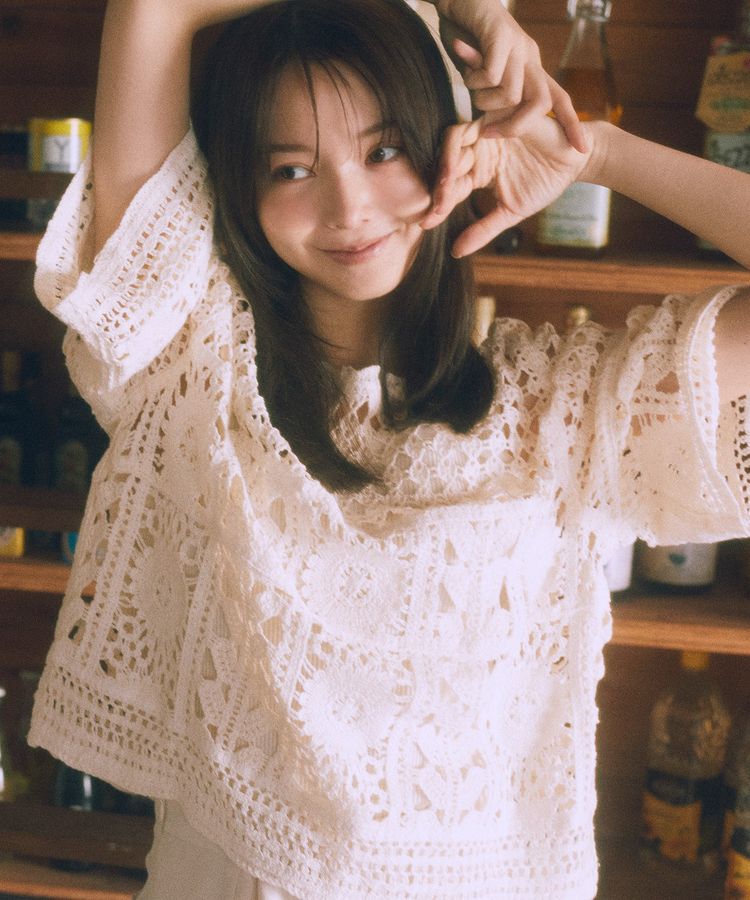 earth music&ecology「クロシェ風プルオーバー」|Tシャツ・カットソー|