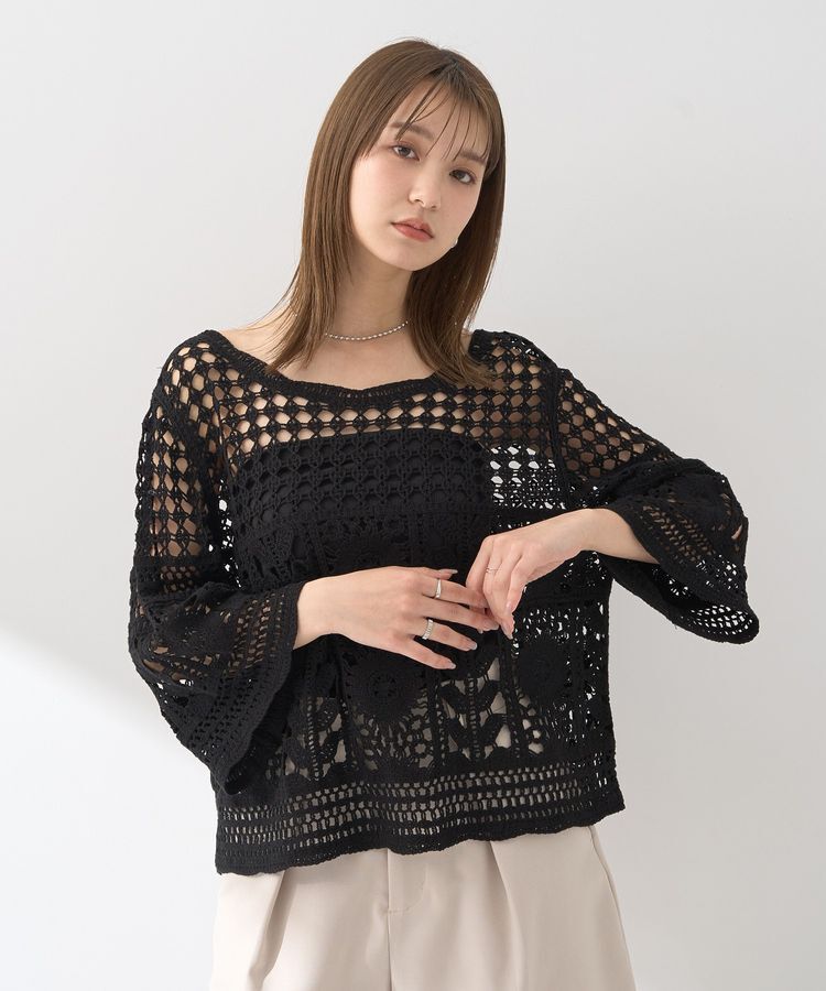 earth music&ecology「クロシェ風プルオーバー」|Tシャツ・カットソー|