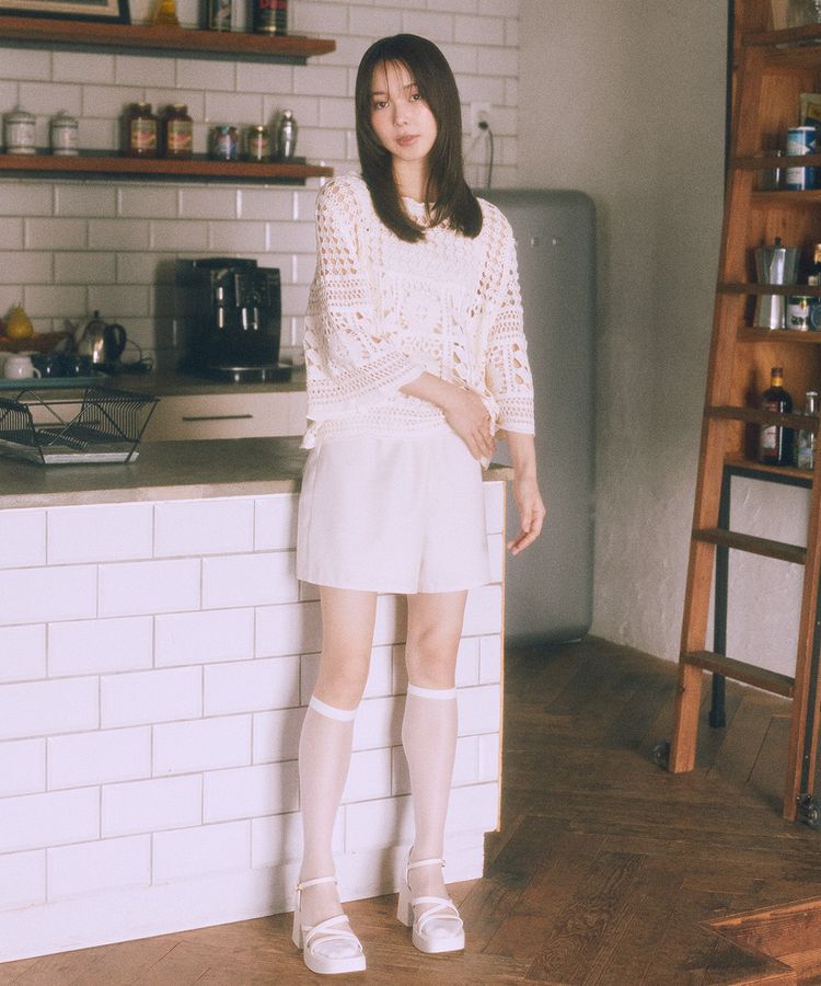 earth music&ecology「クロシェ風プルオーバー」|Tシャツ・カットソー|