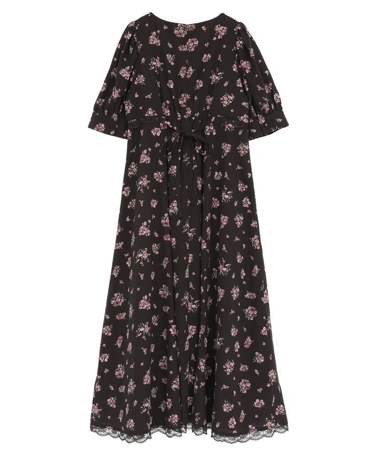 earth music&ecology「レース切替フラワーロングワンピース」|ワンピース|