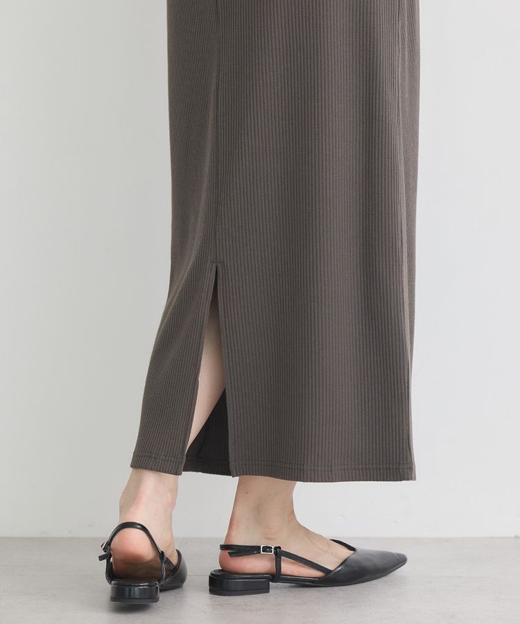 earth music&ecology「カットリブナロースカート」|タイト|