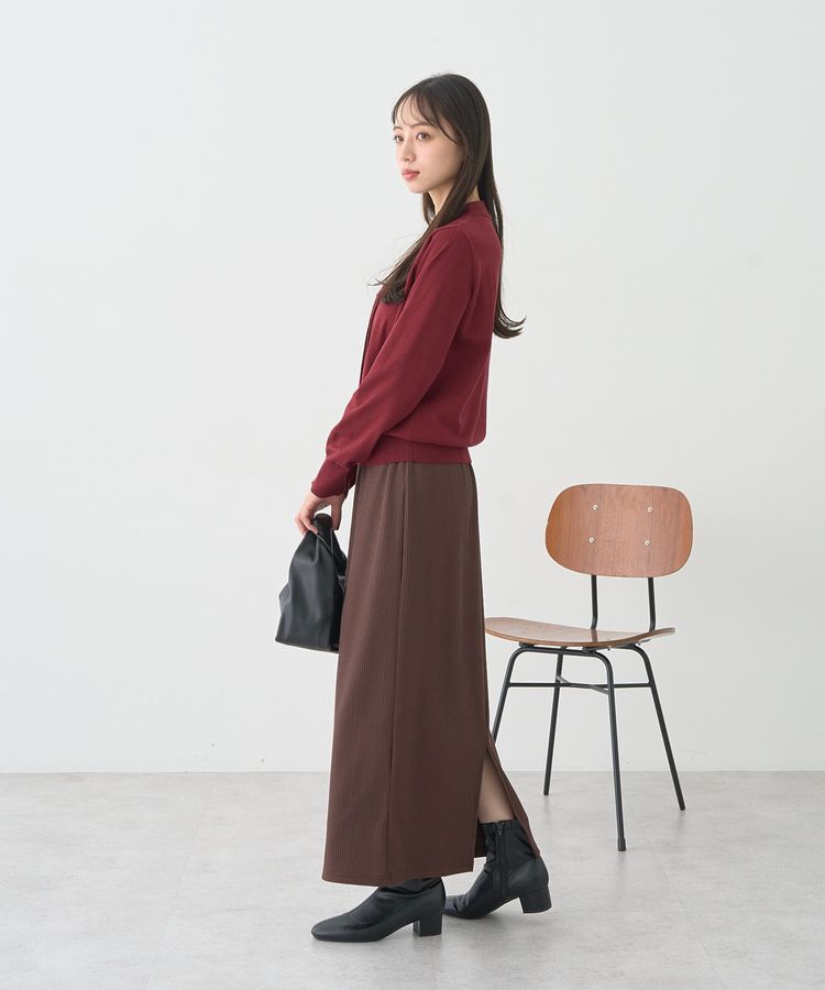 earth music&ecology「カットリブナロースカート」|タイト|