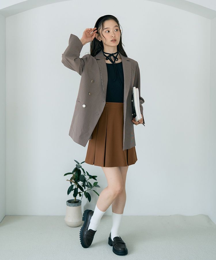 earth music&ecology「ビット付きミニスカート」|スカート|