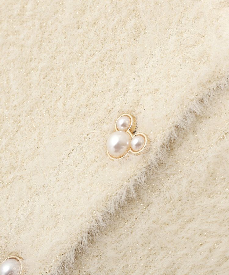 earth music&ecology「Disney/ポイントミッキーラメシャギーカーデ」|カーディガン|