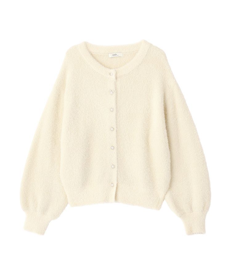 earth music&ecology「Disney/ポイントミッキーラメシャギーカーデ」|カーディガン|