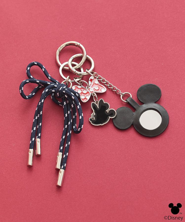 earth music&ecology「Disney/ミッキー&ミニーミラー付きチャーム」|その他|Black