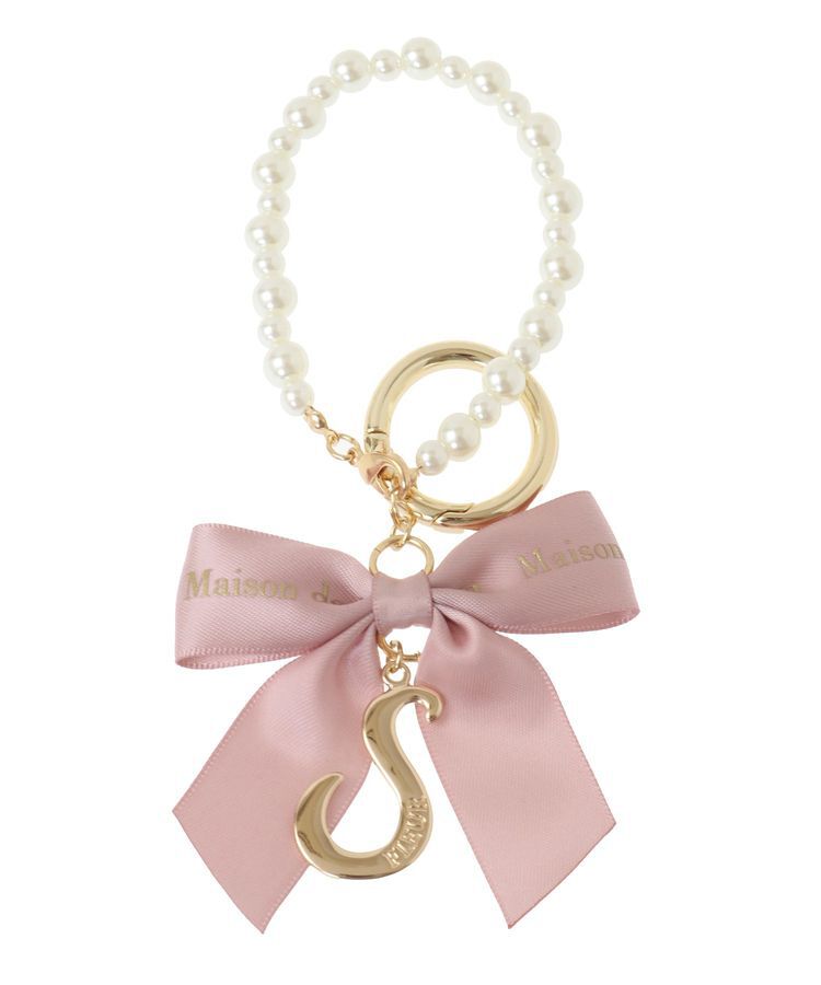 Maison de FLEUR「イニシャルリボンパールチャーム」|その他|