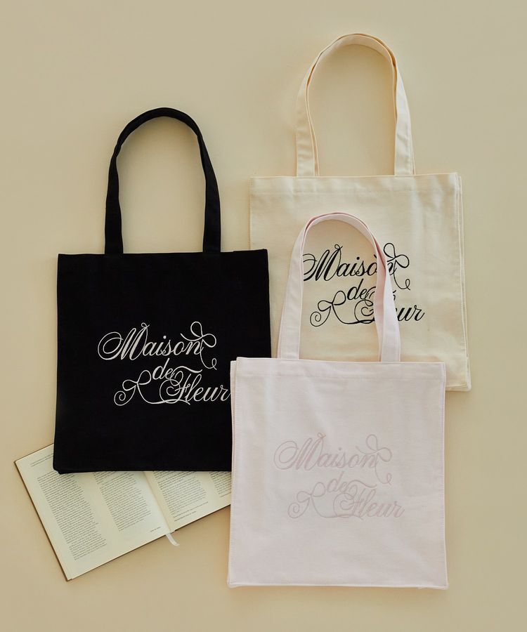 Maison de FLEUR「ブランドロゴ刺繍スクエアトートバッグ」|トートバッグ|