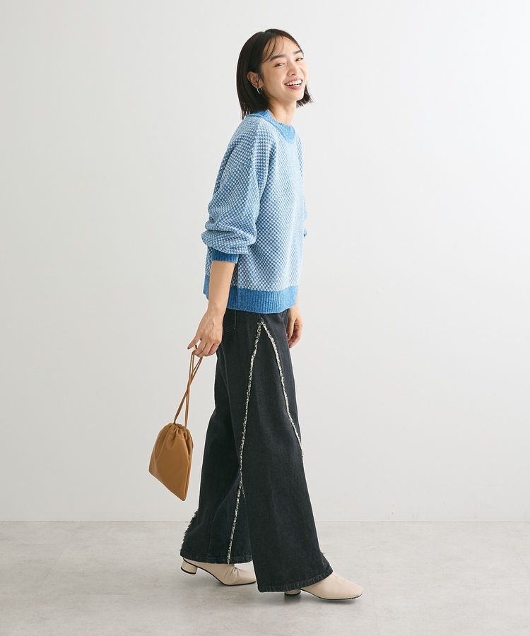 Green Parks「ベロアモールモックネックニットプルオーバー」|ニット・セーター|