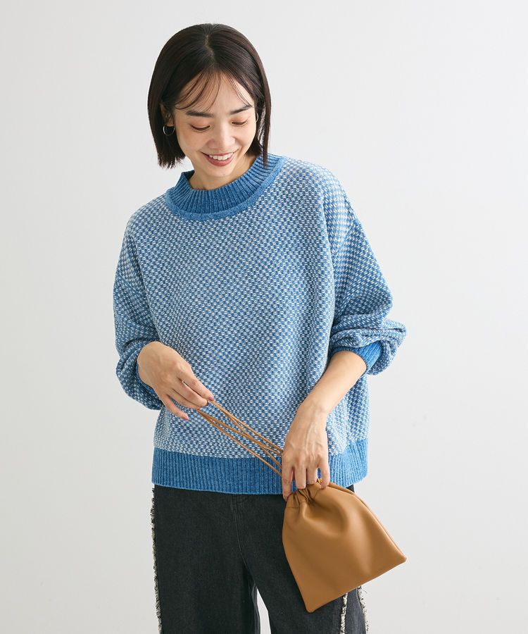 Green Parks「ベロアモールモックネックニットプルオーバー」|ニット・セーター|