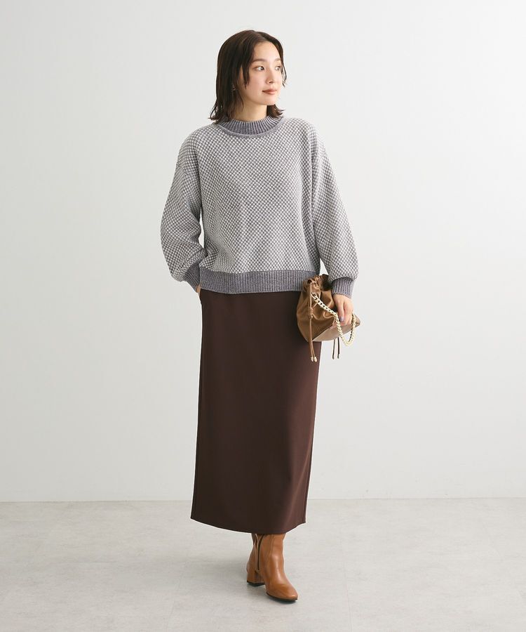 Green Parks「ベロアモールモックネックニットプルオーバー」|ニット・セーター|