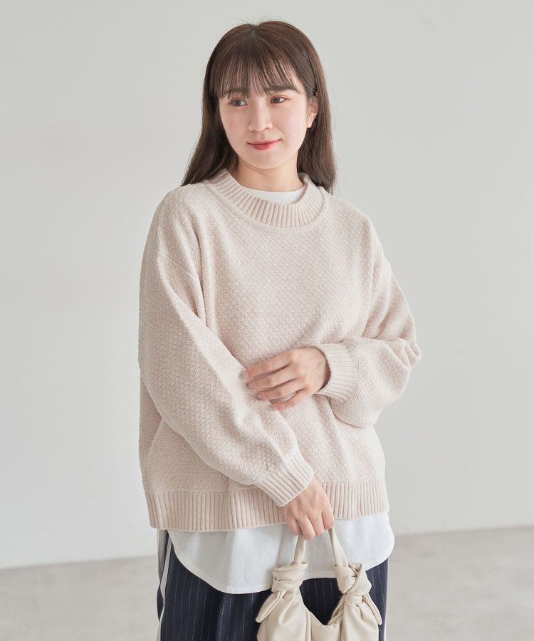 Green Parks「ベロアモールモックネックニットプルオーバー」|ニット・セーター|