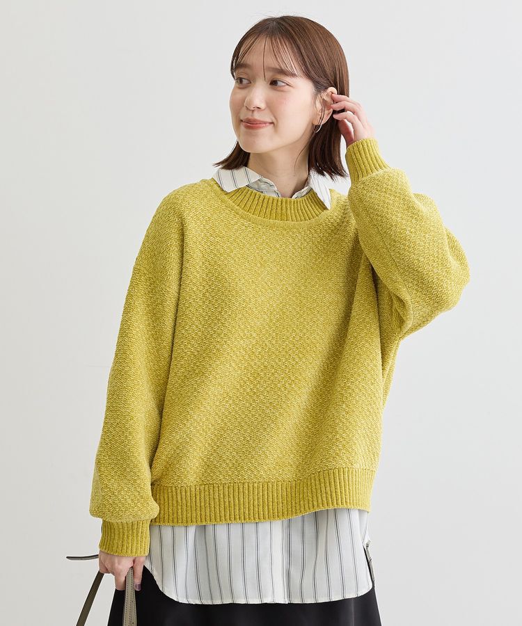 Green Parks「ベロアモールモックネックニットプルオーバー」|ニット・セーター|