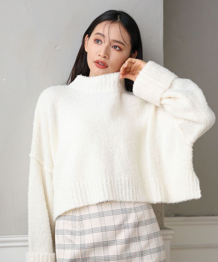 Green Parks「・Petit Fleur ブークレワイドニット」|ニット・セーター|Off White