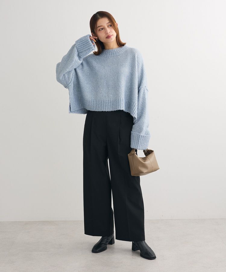 Green Parks「・Petit Fleur ブークレワイドニット」|ニット・セーター|