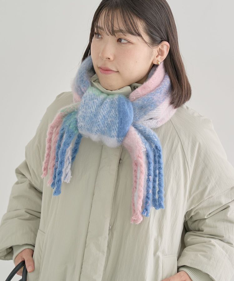 Green Parks「ボリュームチェックマフラー」|マフラー|