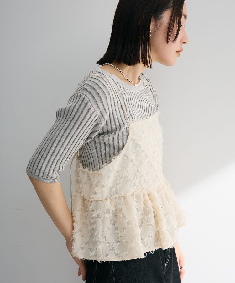 Green Parks「配色リブニットプルオーバー」|ニット・セーター|