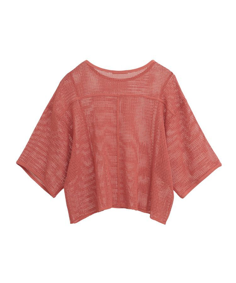 armonia「七分袖コットンメッシュラグラントップス」|Tシャツ・カットソー|