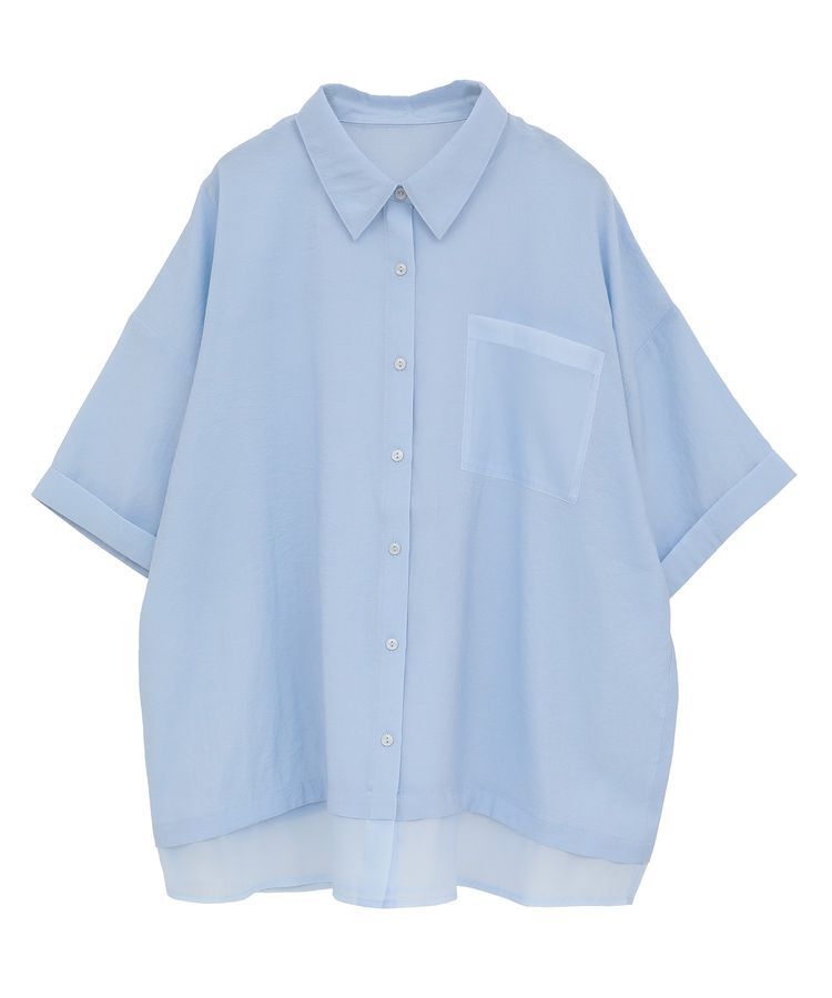 Green Parks「裾レイヤードショートスリーブシャツ」|シャツ・ブラウス|