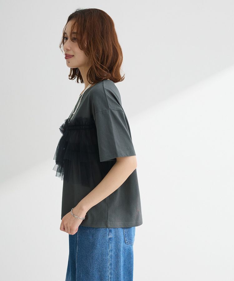 Green Parks「・ELENCARE DUE チュールフリルレイヤーTEE」|Tシャツ・カットソー|