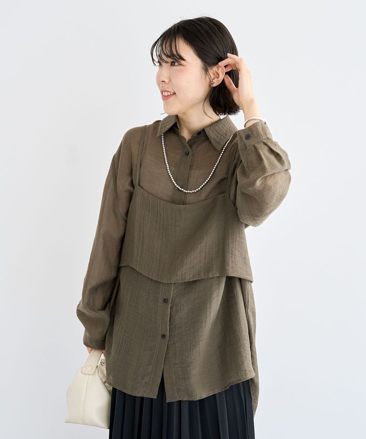 armonia「SET2点シアーシャツ+ビスチェ」|シャツ・ブラウス|Brown