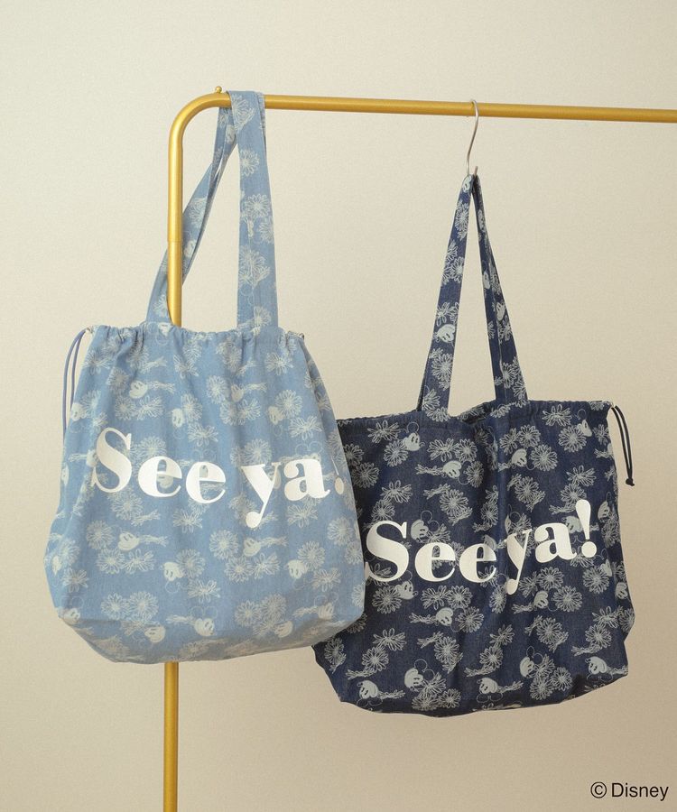 Green Parks「ミッキー&フレンズ/花柄デニムトートバッグ」|トートバッグ|