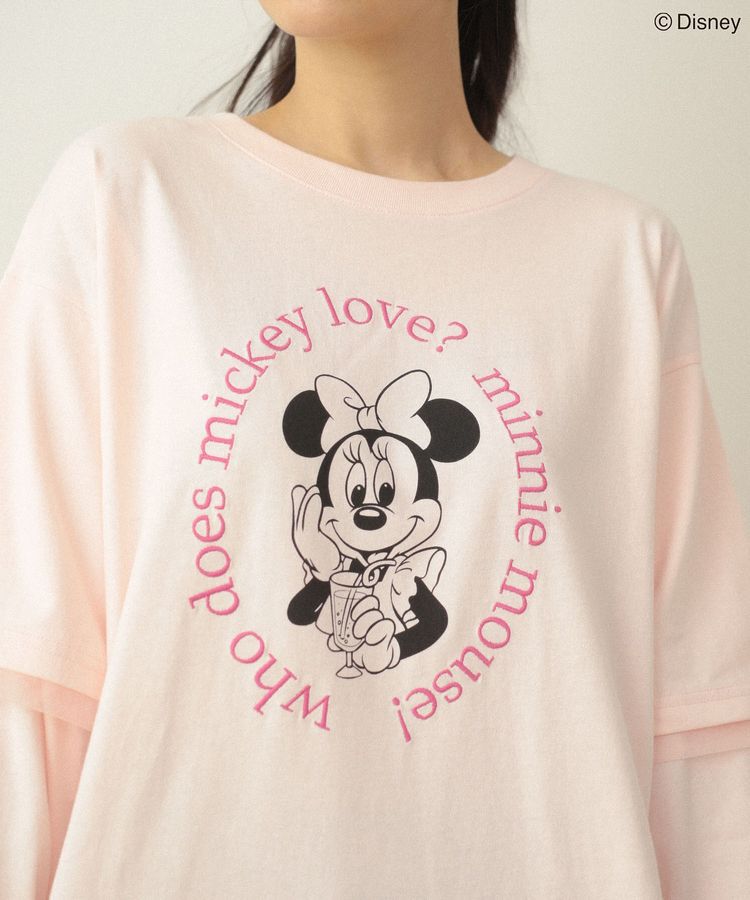 Green Parks「ミッキー&フレンズ/レイヤードプリントロングTシャツ」|Tシャツ・カットソー|