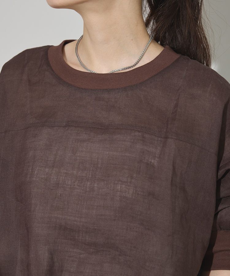 GARAGE OF GOOD CLOTHING「リブ切り替えリネンプルオーバー」|シャツ・ブラウス|