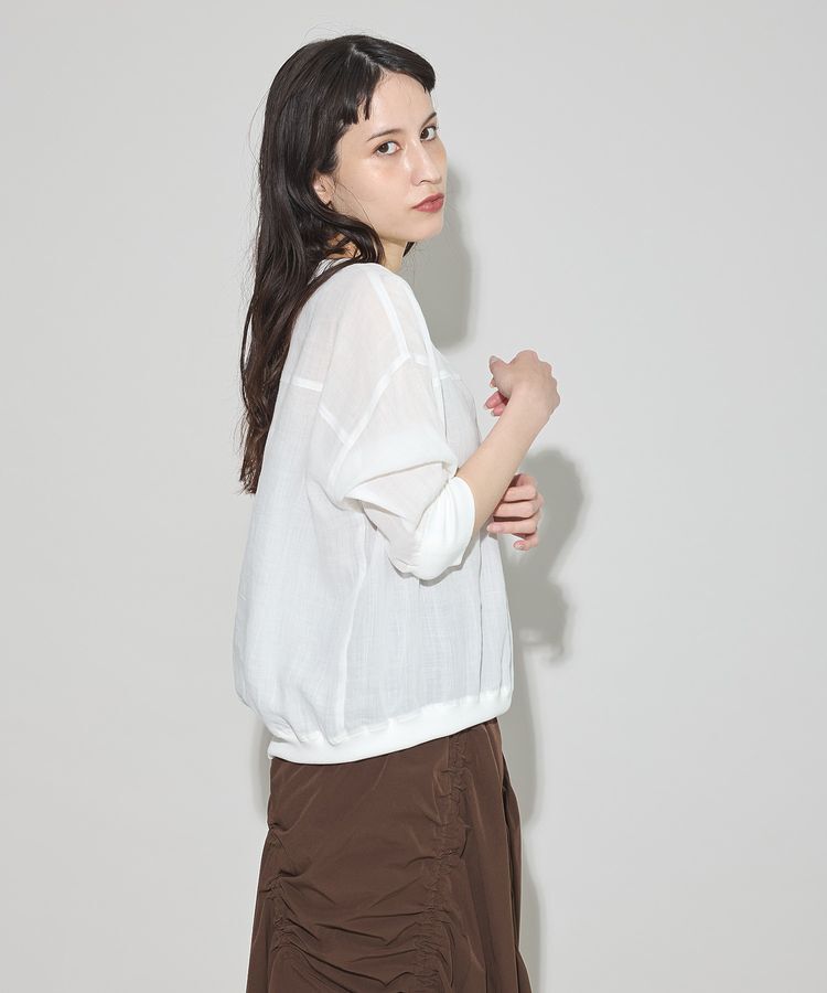 GARAGE OF GOOD CLOTHING「リブ切り替えリネンプルオーバー」|シャツ・ブラウス|