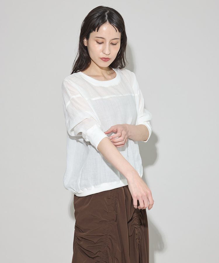 GARAGE OF GOOD CLOTHING「リブ切り替えリネンプルオーバー」|シャツ・ブラウス|