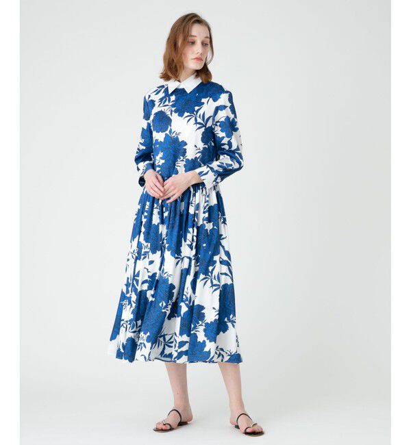 LOULOU WILLOUGHBY「【LOULOU WILLOUGHBY】RATTIフラワープリント衿付きワンピース」|ワンピース|