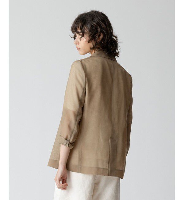 allureville「ワルツシアーオーガンジャケット」|テーラードジャケット|