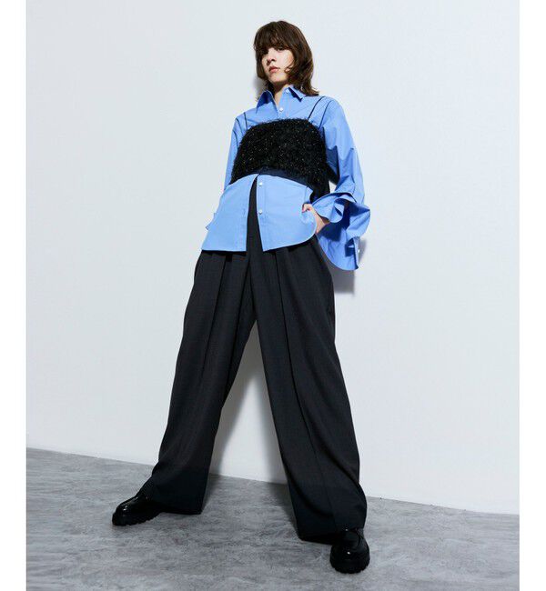 allureville「ギャバタックモダンワイドパンツ」|その他|