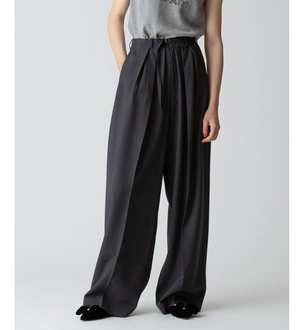 allureville「ギャバタックモダンワイドパンツ」|その他|