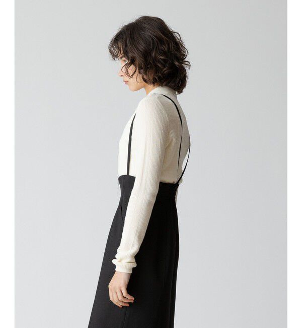 allureville「ランダムストライプニットポロ」|ニット・セーター|